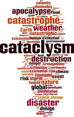 Obraz premium Cataclysm word cloud concept. Vector illustration