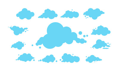 Simple Cloud Shape Variation Vector
