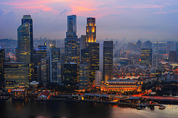 Obraz premium Business downtown of Singapore