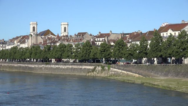 Cityscape of Besancon in a sunny day