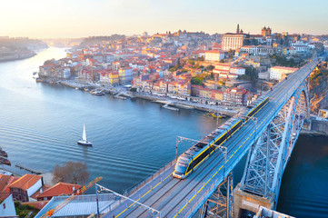 Porto at sunset, Portugal - obrazy, fototapety, plakaty