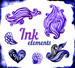 Seamless watercolor paisley pattern