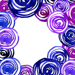 Seamless watercolor paisley pattern