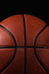 Basketball on a black background