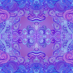 Floral paisley indian ornate seamless pattern