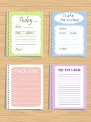 Set of four planners 