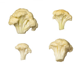Cauliflower cut out on white background