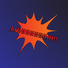 Colourful comic book style explosion vector effect