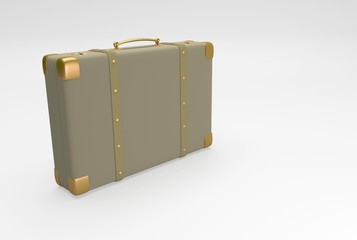 brown elegant suitcase