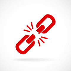 Broken chain link icon