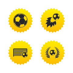 Football icons. Soccer ball sport.