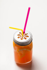 cocktail in a jar with lid