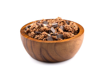 muesli with pieces of chocolate