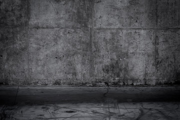 Grungy and smooth bare concrete wall