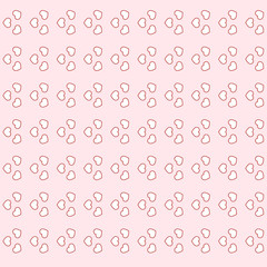 Colorful picture: the cute pattern with hearts