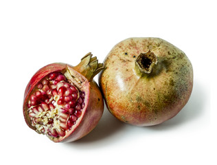 Fruit pomegranate  isolated on white background