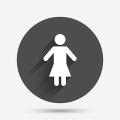 Female sign icon. Woman human symbol.