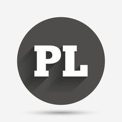 Polish language sign icon. PL translation