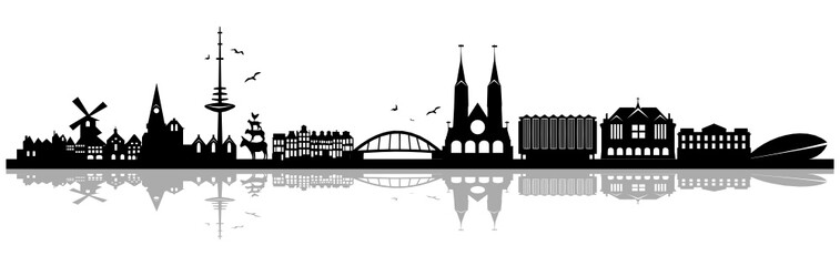 Skyline Bremen - obrazy, fototapety, plakaty