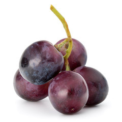 Red grape berry bunch isolated on white background cutout