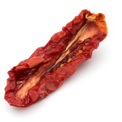 Dried tomato isolated on white background cutout