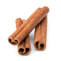 cinnamon stick spice isolated on white background closeup