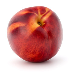 Nectarine fruit isolated on white background close up