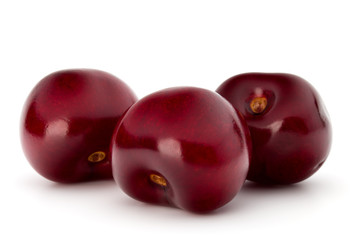 Sweet cherry berries isolated on white background cutout
