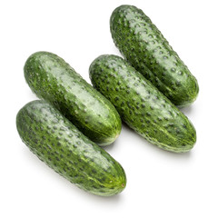Cucumber vegetable isolated on white background cutout
