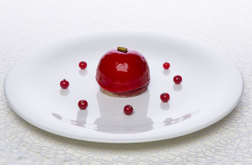 fresh cake of red currant delicious