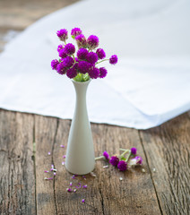 Composition of small, delicate flowers, beautifully laid out on