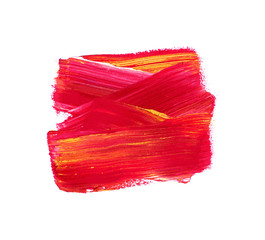 Red vector watercolor paint stain
