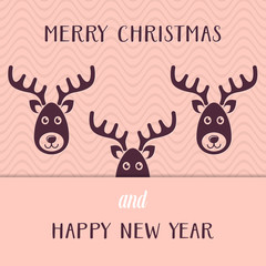 Funny vector christmas card