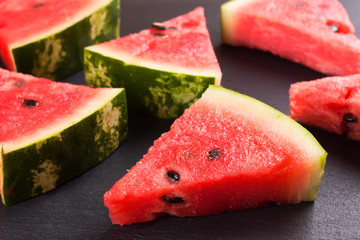 Sliced watermelon background