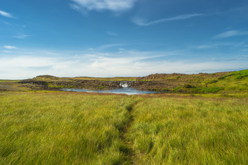 Icelandic colorful landscape on Iceland, summer time