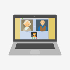 Laptop illustration icon