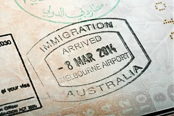 Fototapeten Australischer Passstempel © Gudellaphoto