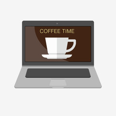 Laptop illustration icon