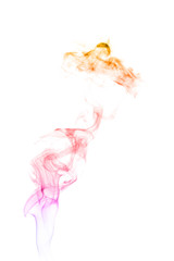 Obraz premium The movement of smoke cigarettes on a white background .