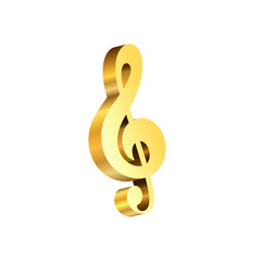 Vector gold treble clef