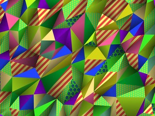 Color abstract low-poly, polygonal triangular background.