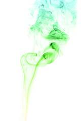 Fototapeta premium The movement of smoke cigarettes on a white background .