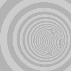 Grey Circle Striped Abstract Tunnel