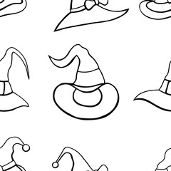 pattern with witch hats.