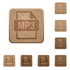 MP3 file format wooden buttons
