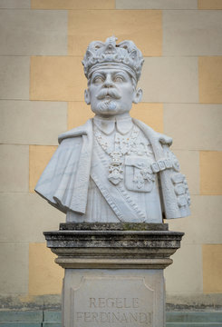 Ferdinand I Of Romania Bust In Citadel Of Alba Iulia City In Romania