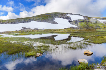 Landscape around the  Vikafjellsvegen National Tourist Route to