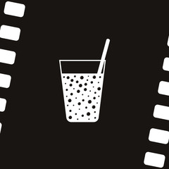 Gas drink cup vector icon