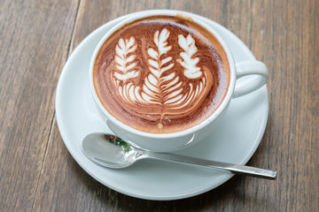 hot mocha on the table