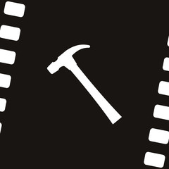 Hammer flat style vector icon